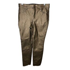 Gibson Latimer Womens Metallic Bronze Skinny Jeans Size 10